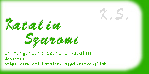 katalin szuromi business card